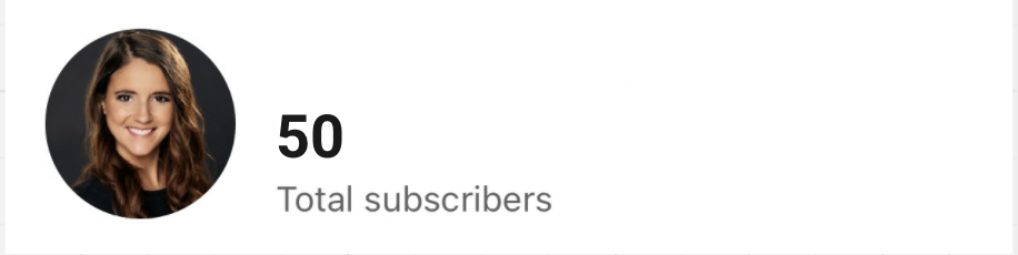 Stephanie before - 50 subscribers