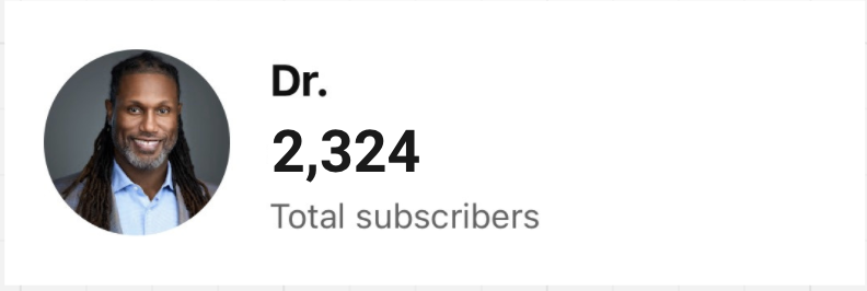 Dr. Jones YouTube before DMV - 2,324 subscribers