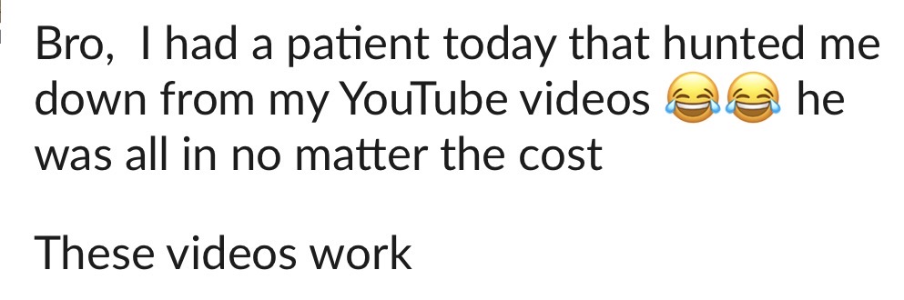 Christianson patient sale confirmation comment