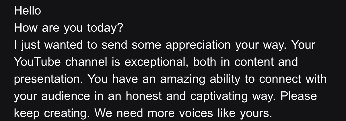 Proof 2 comment - patient testimonial