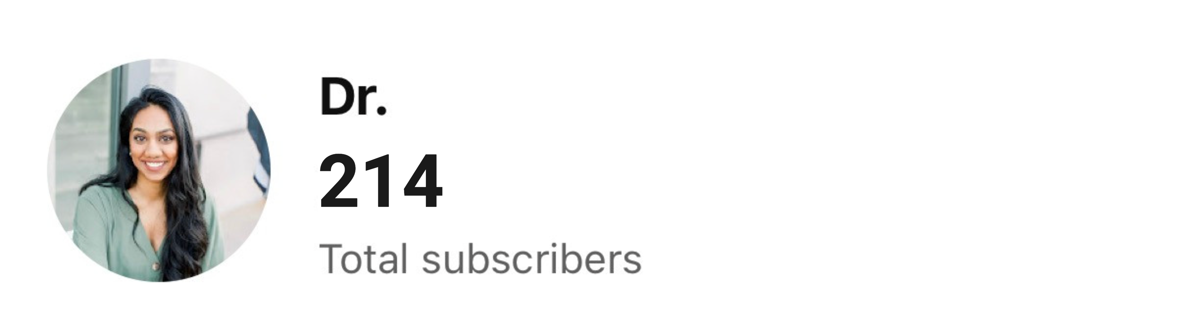 Dr. Bala before - 1K subscribers