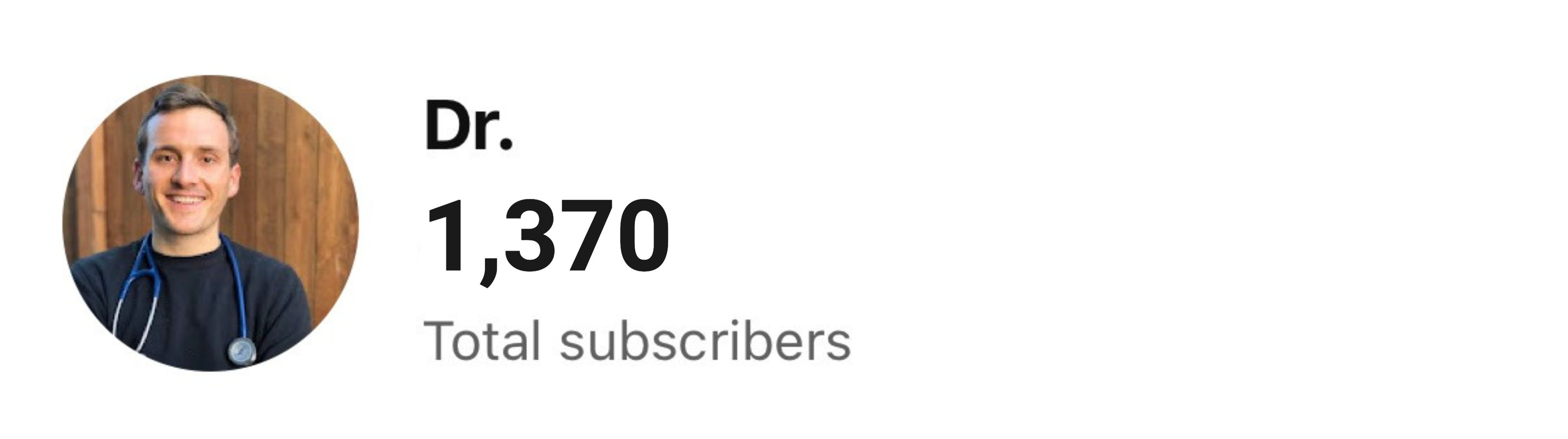 Dr. Heisig YouTube before DMV - 1,300 subscribers