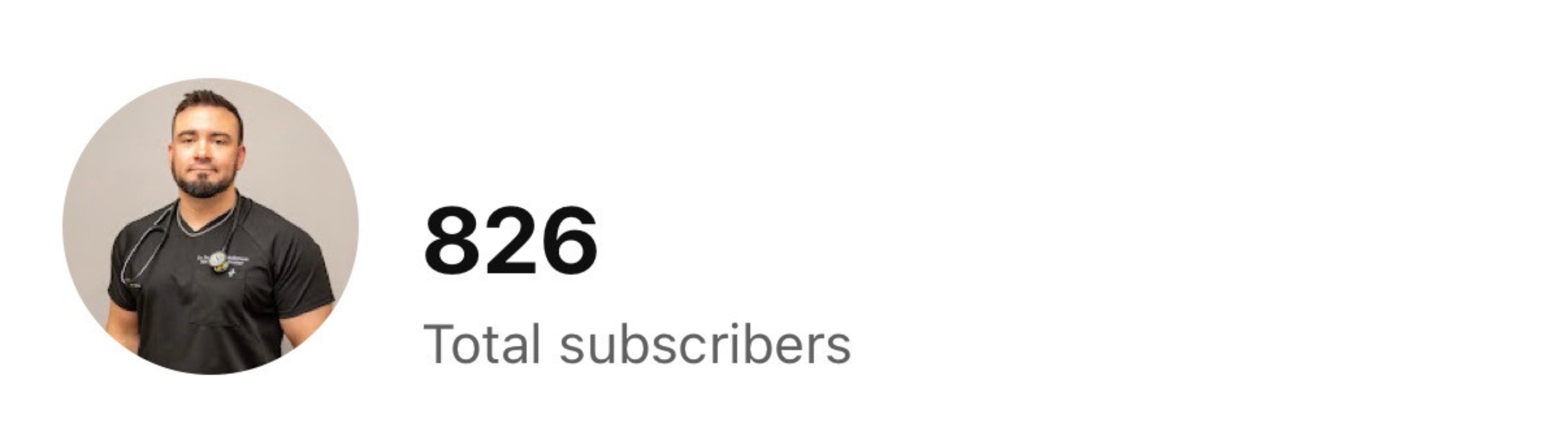 Dr. Christianson YouTube after DMV - 780 subscribers