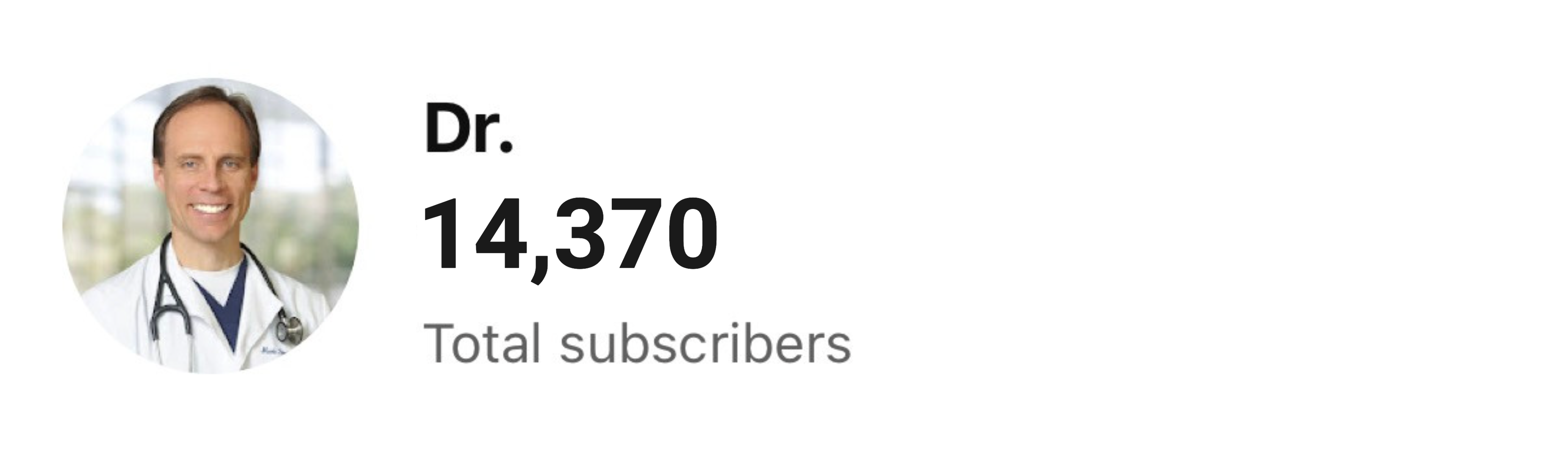 Dr. Stengler before - 14K subscribers