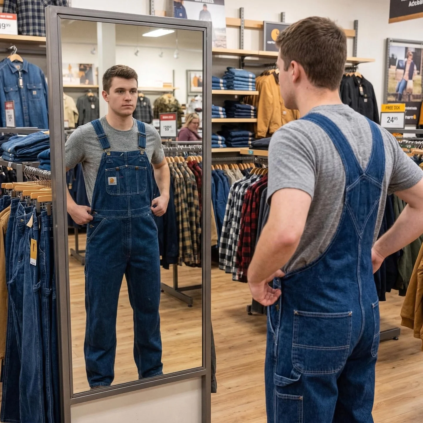 Three people sitting at a wooden table reviewing business documents with charts and graphs, with a cup of coffee and a smartphone on the table.