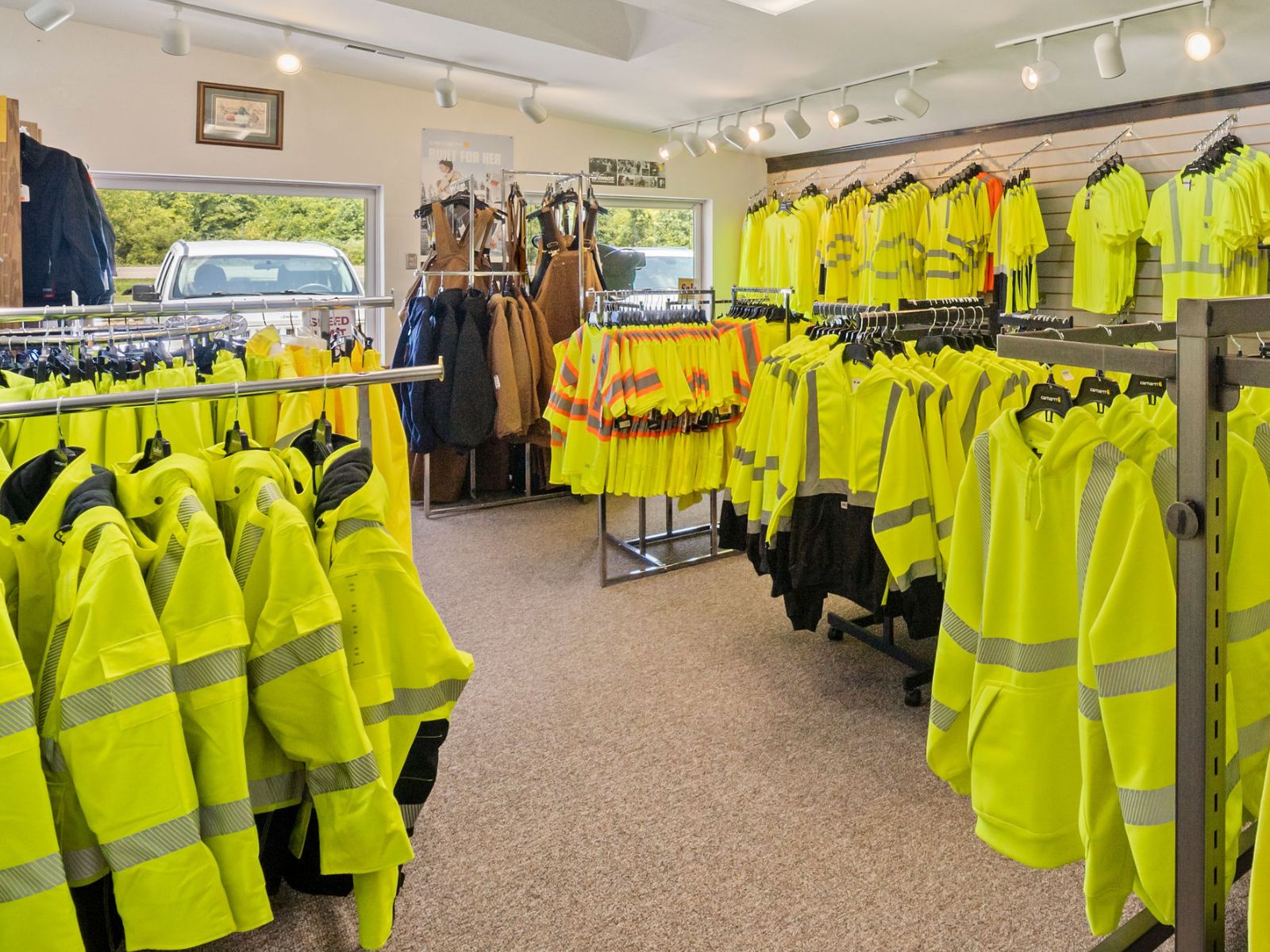 Customers shopping the workwear floor at The Lake's End in Thornville