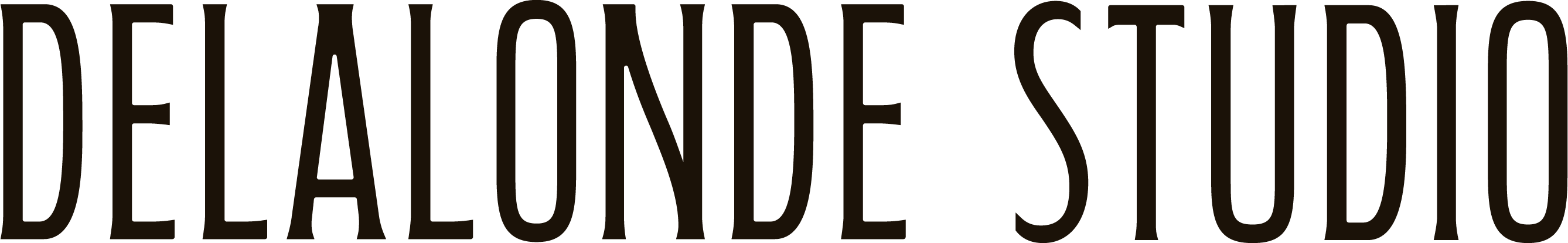 Delalonde Studio wordmark, brand and graphic design studio in Revelstoke, BC