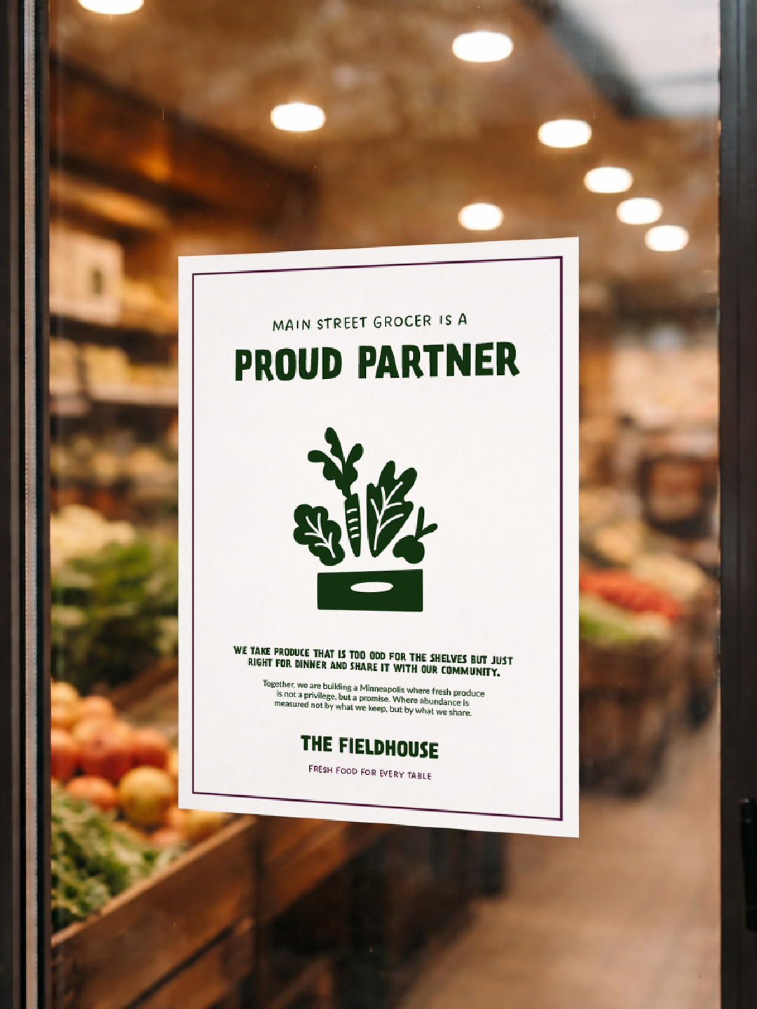 Print collateral design for U.S. nonprofit brand identity