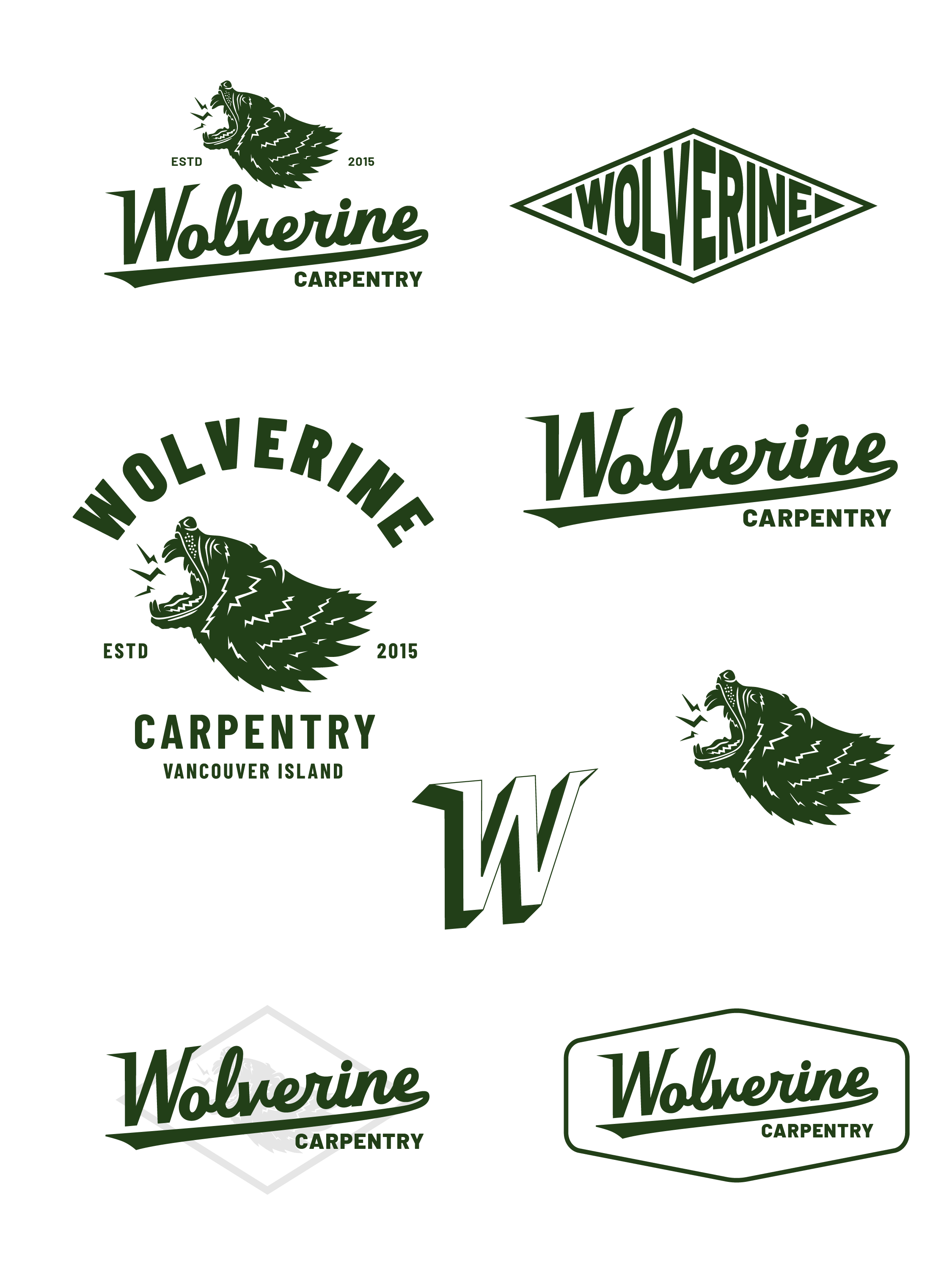 Logo design for Vancouver Island carpentry brand identity