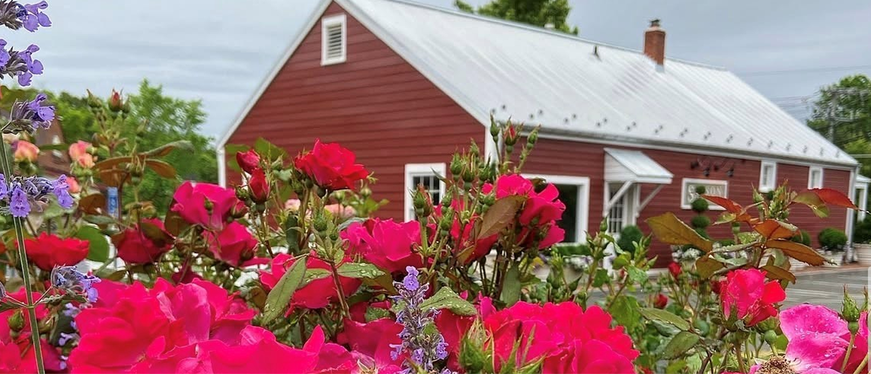 red store with flowers