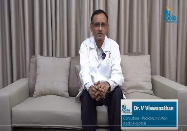 Dr. V Viswanathan, Paediatric Neurologist at Apollo Hospitals, seated during an expert talk on childhood epilepsy