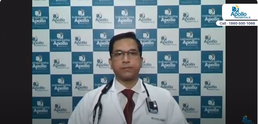 Dr. Vivek Kumar, Senior Cardiologist, at Apollo Hospitals, answers questions in a clinical interview setting