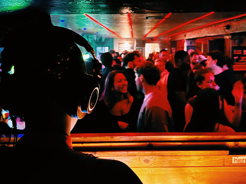 POV: You're in the DJ booth enjoying the ski resort nightlife