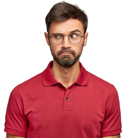 man pulling a funny face
