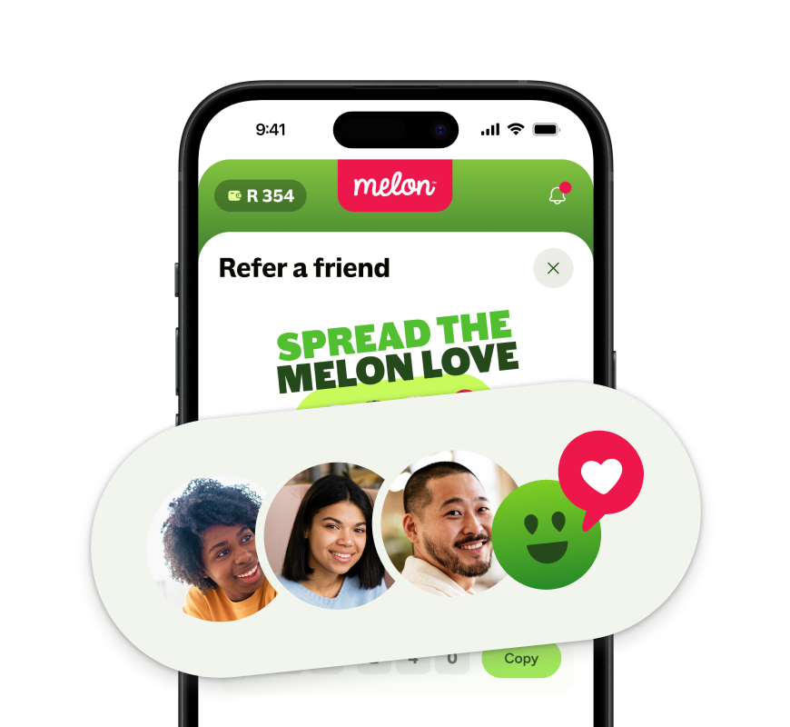 refer a friend on melon mobile app