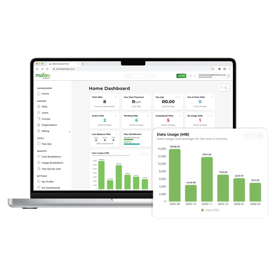 melon business plan dashboard