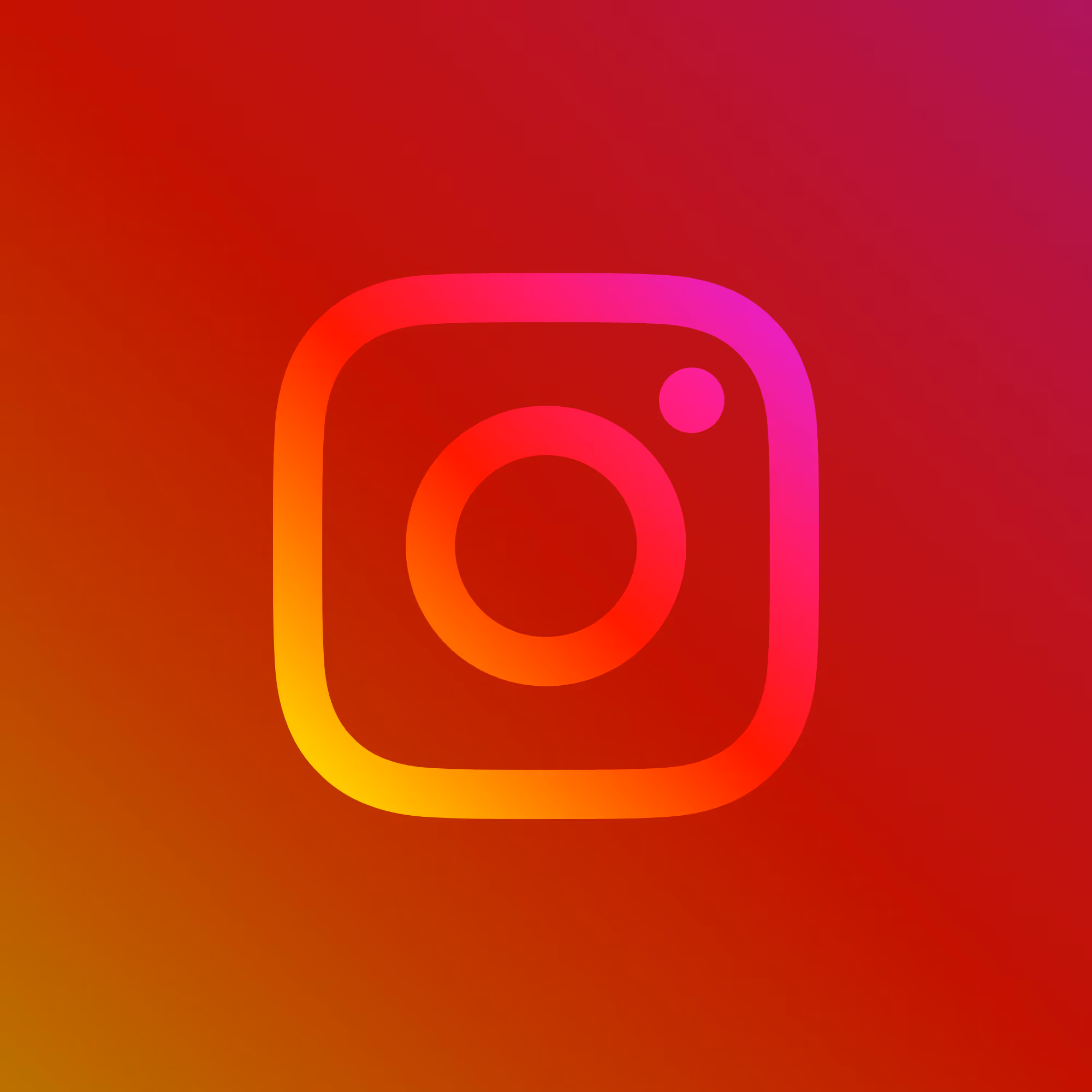 Instagram-logotyp med en gradient av rött, orange och lila.