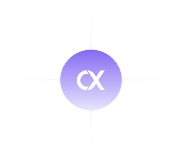 CX logo showing multiple connections and interactions