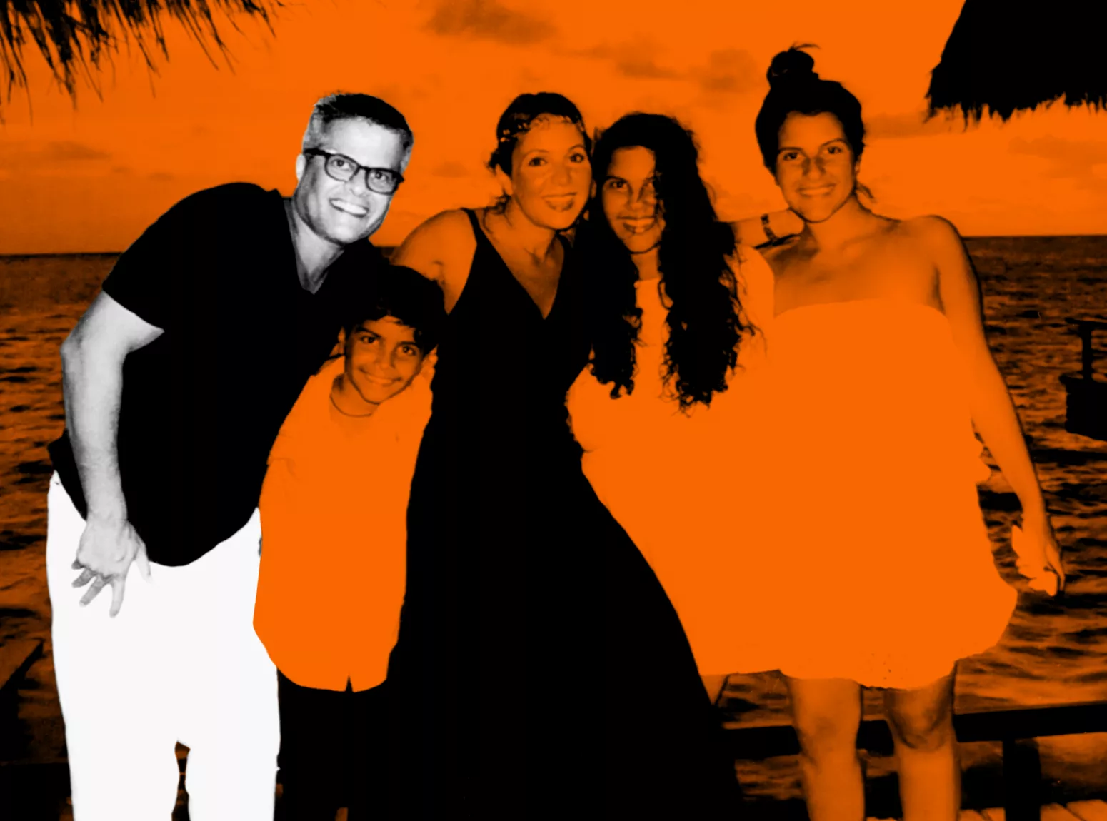 Rami Al Naimi and his family on holiday before he was taken