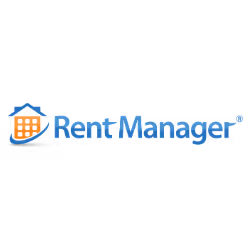 Rent Manager logo with a stylized house and blue and orange text.