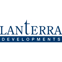 Lanterra Developments company logo with stylized text.