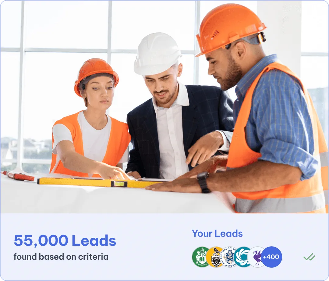 Contracting team at a building project