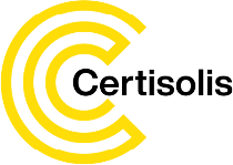 Certis Solis company logo featuring three concentric yellow curved lines forming a stylized letter C.