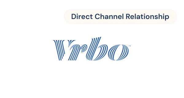 Vrbo logo with the phrase Direct Channel Relationship above it.