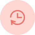 Clock with a circular arrow representing sync or refresh.
