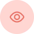 Icon of an eye with a circular pupil inside a pink circle.