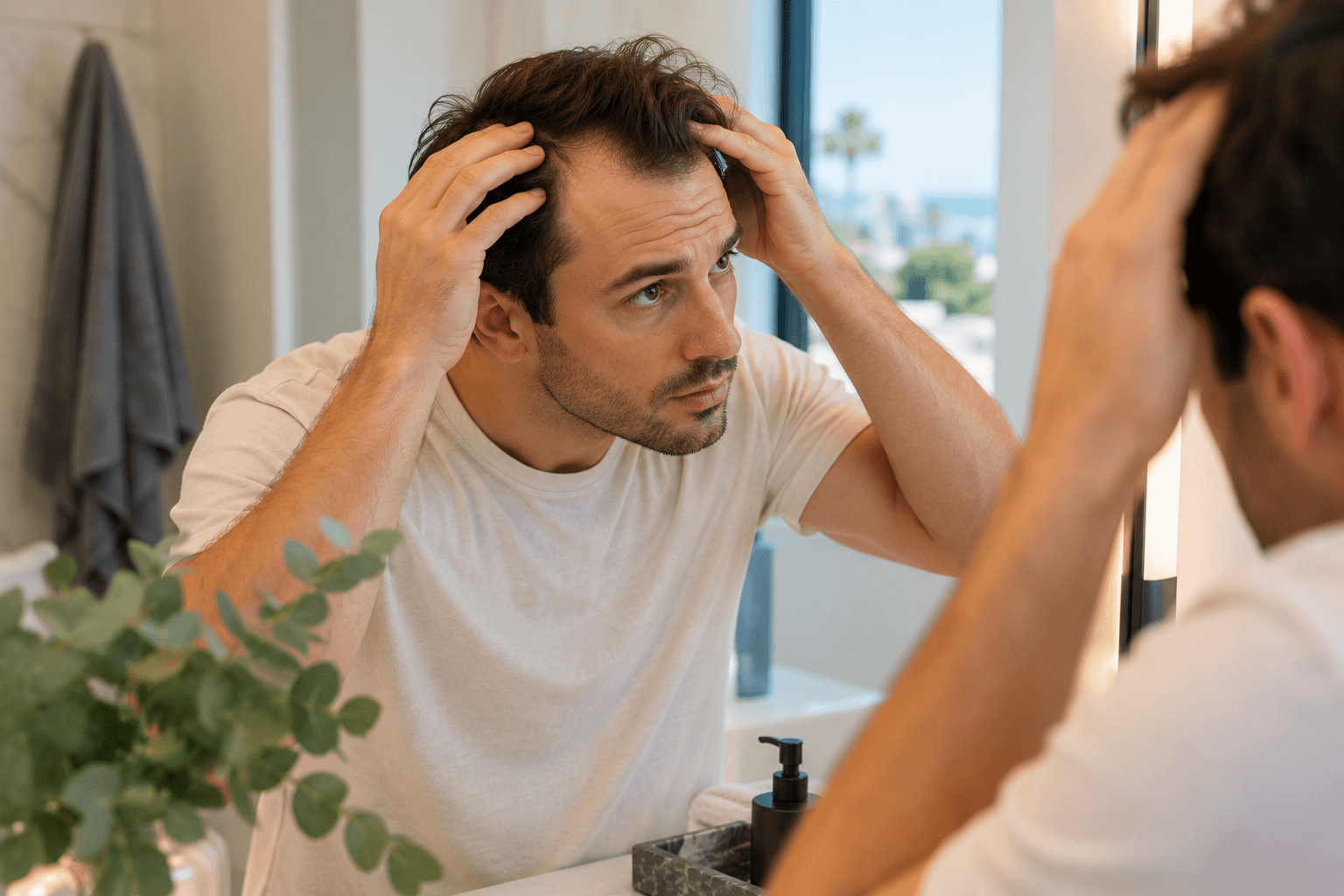 Receding hairline treatment consultation at a San Diego hair restoration clinic