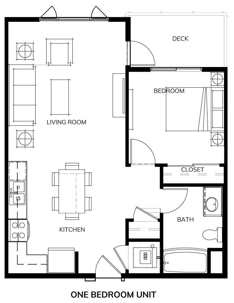 1 bedroom 1 bath floor plan layout