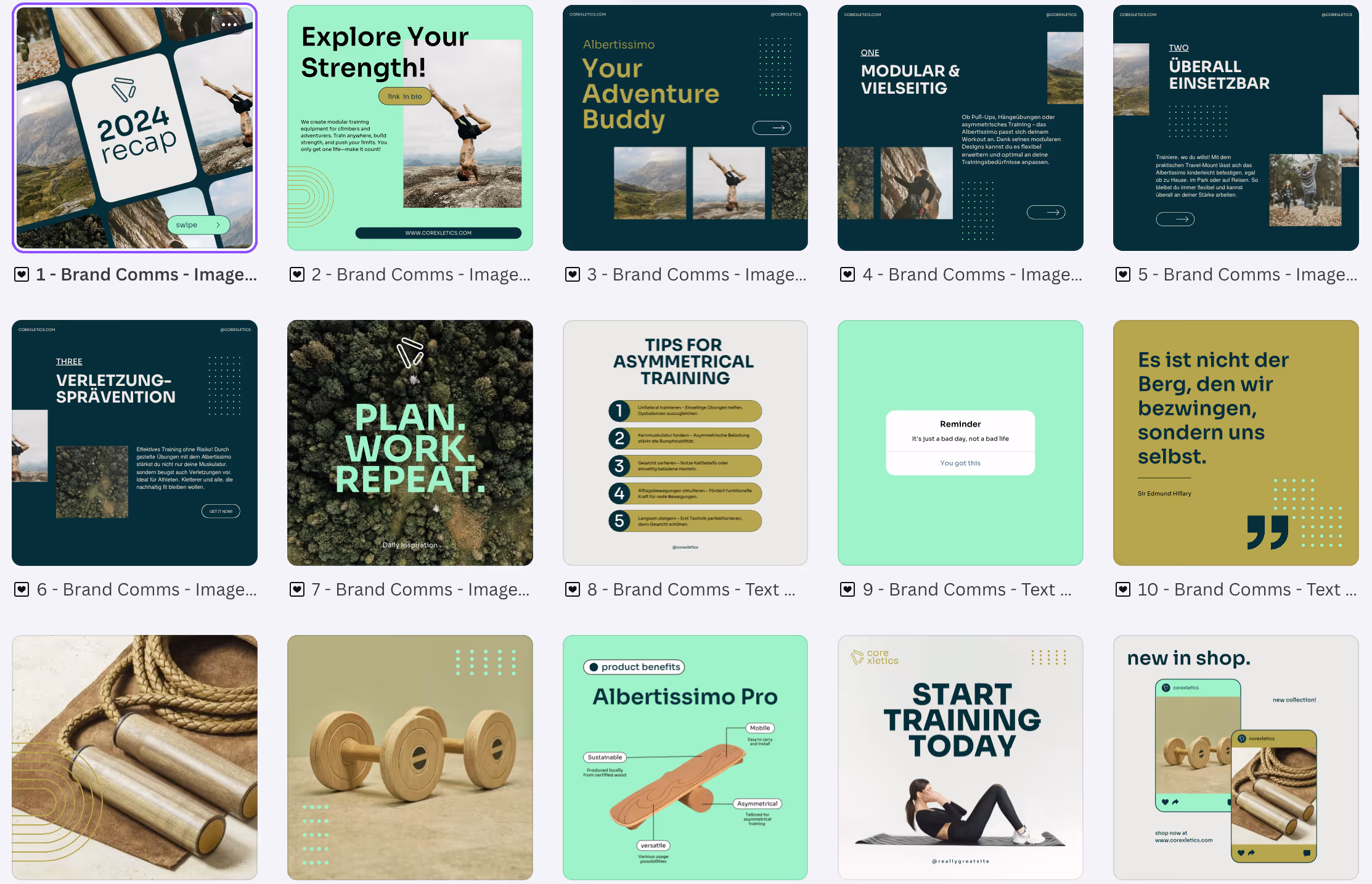 Social Media Kommunikation und Content Templates von CoreXletics