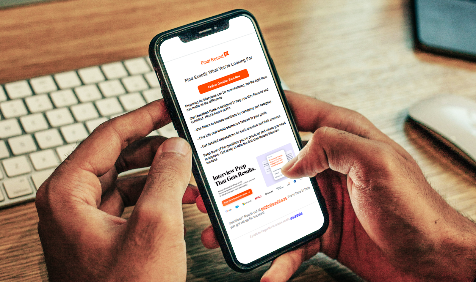 A/B testing for Final Round AI email campaigns