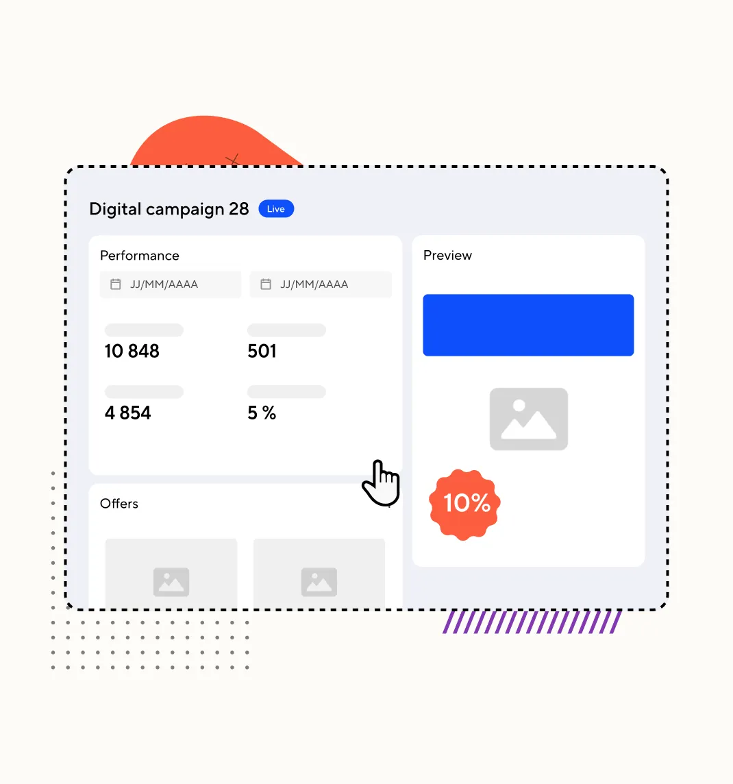Calendrier promotionnel interactif pour le commerce de détail