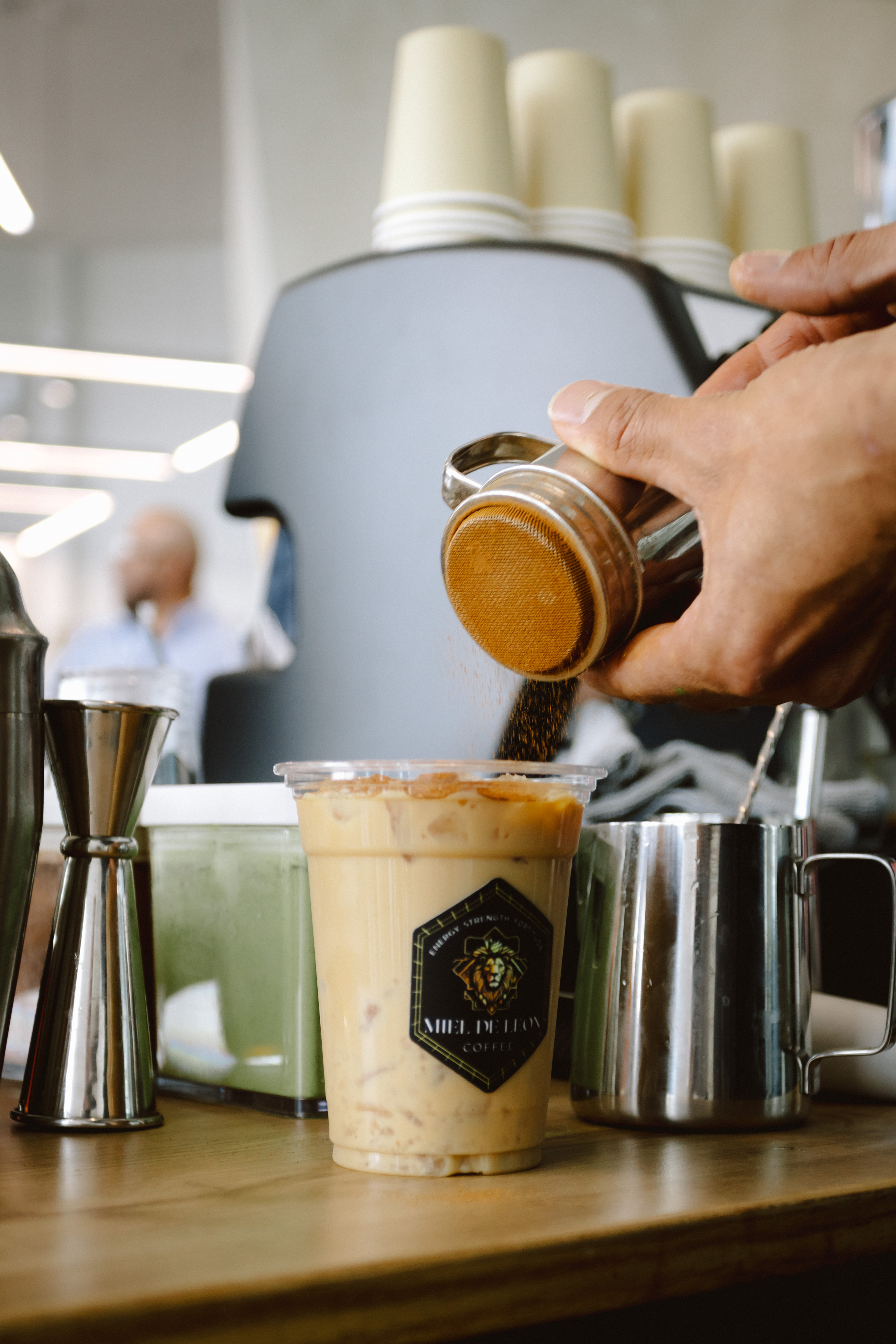 Honey Cinnamon Latte Miel De Leon Coffee San Antonio