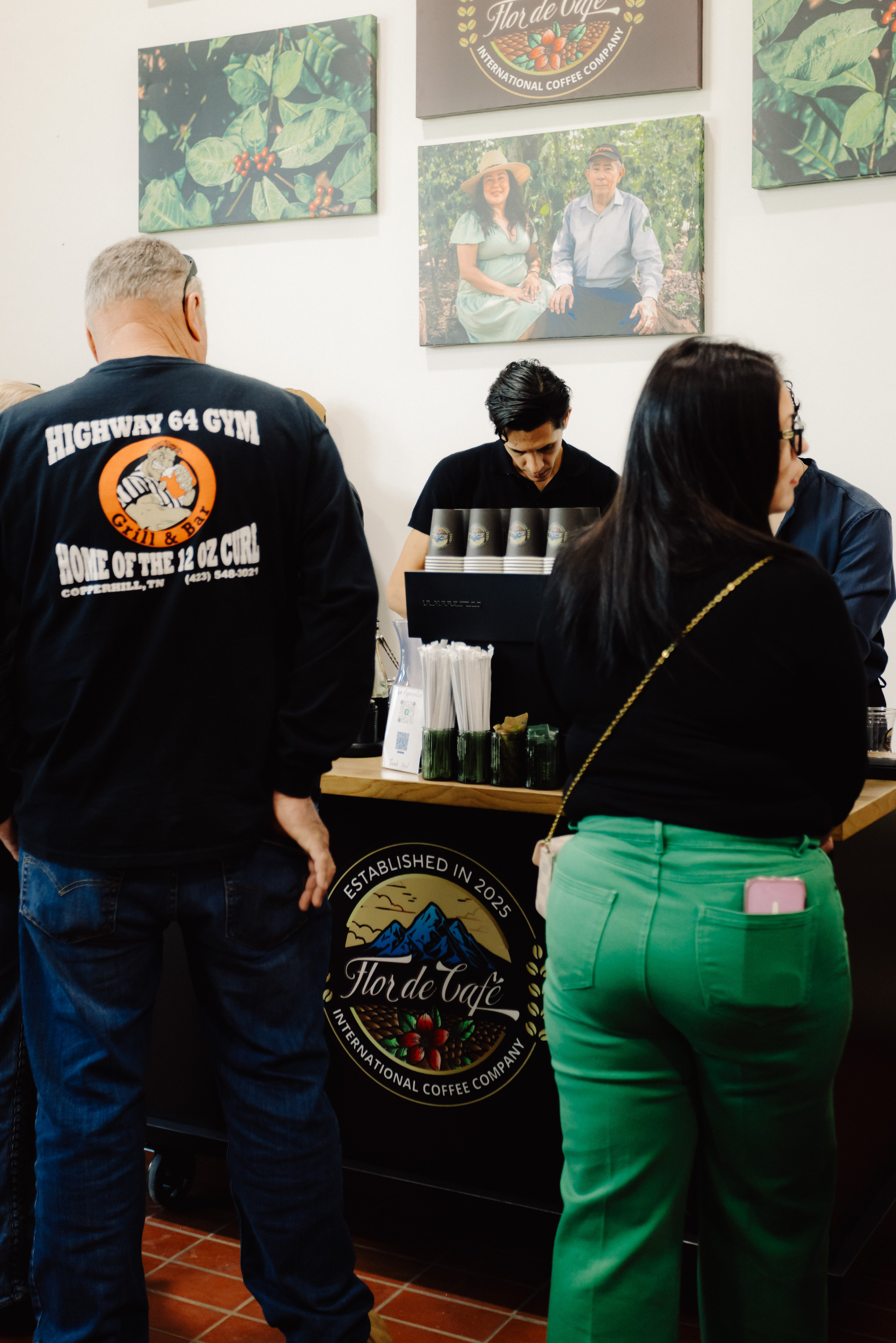 Custom coffee cart styling branded decor San Antonio