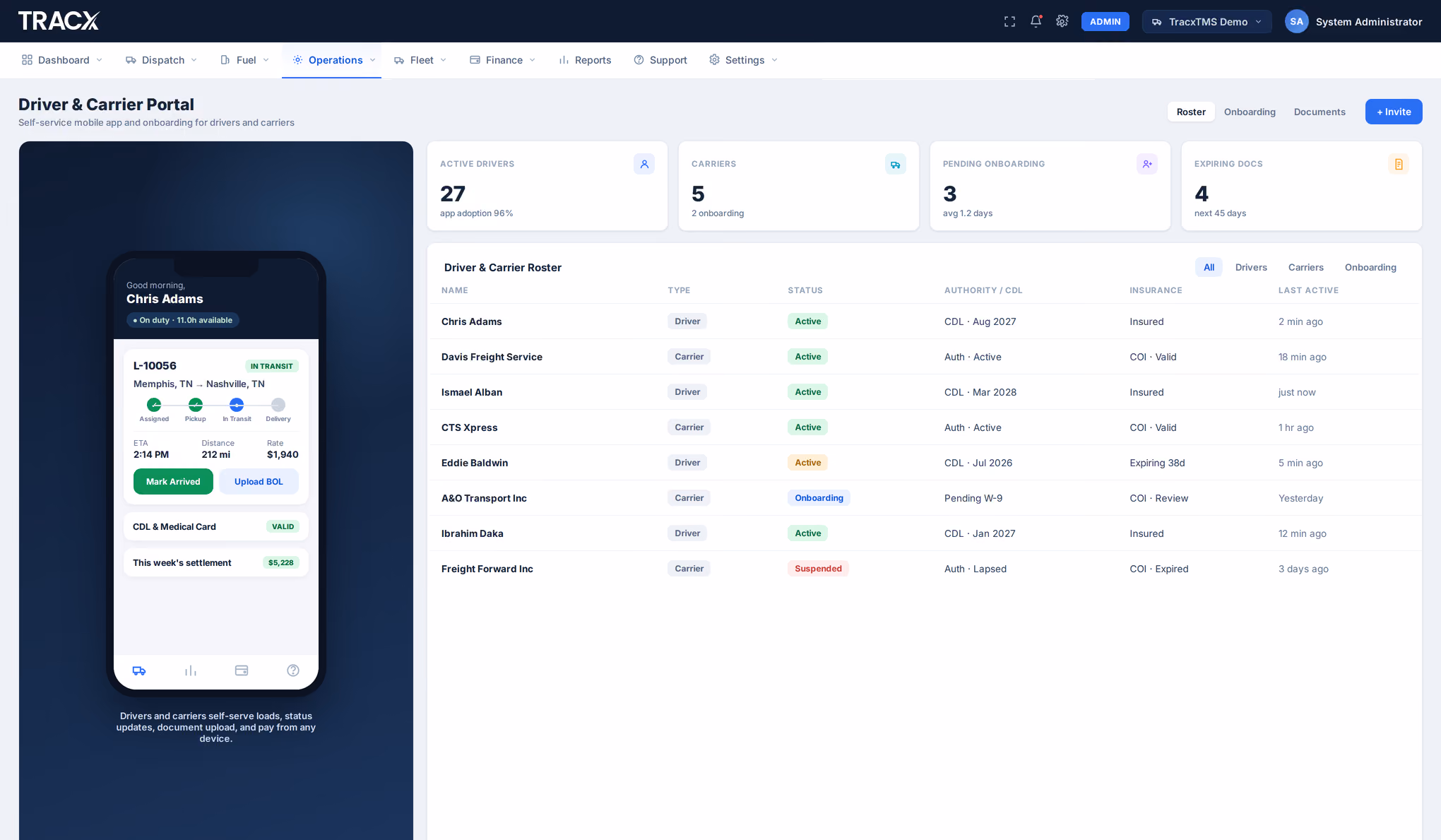 TMS Driver Portal