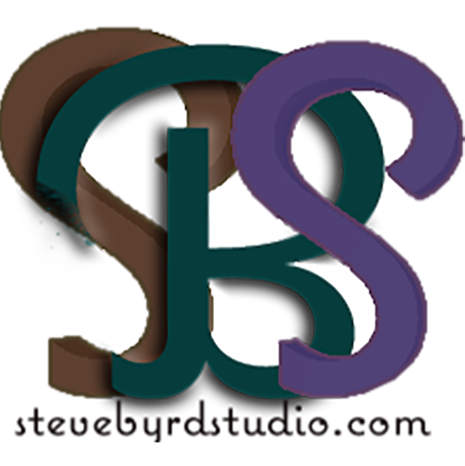 Logo with stylized interlocking letters S, B, and S in brown, dark teal, and purple colors.