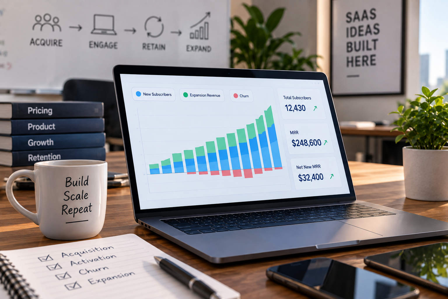 How to Model SaaS Subscriber Growth, Churn, and Expansion Revenue