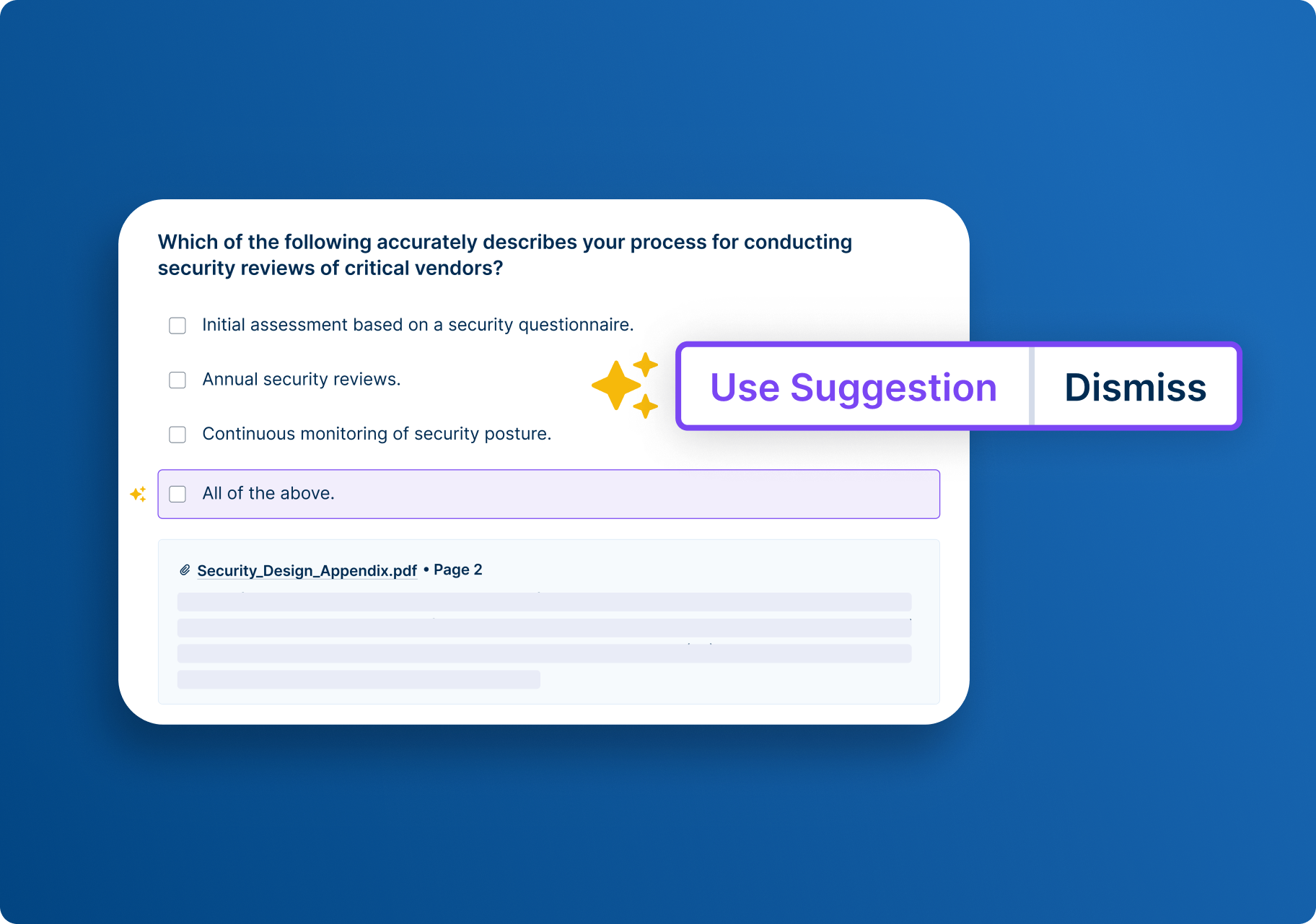 Screenshot of AI Suggestions