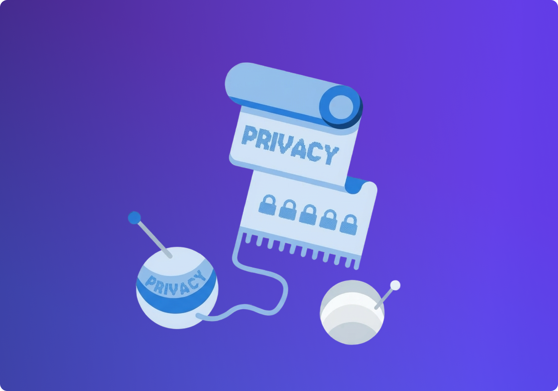 Knit privacy by design on scroll