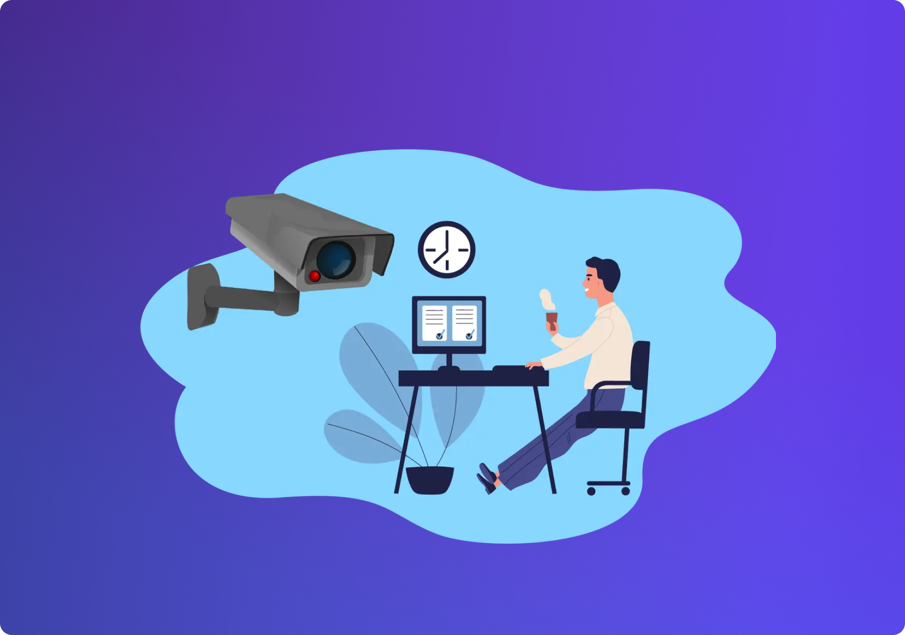 Camera surveillance on computer