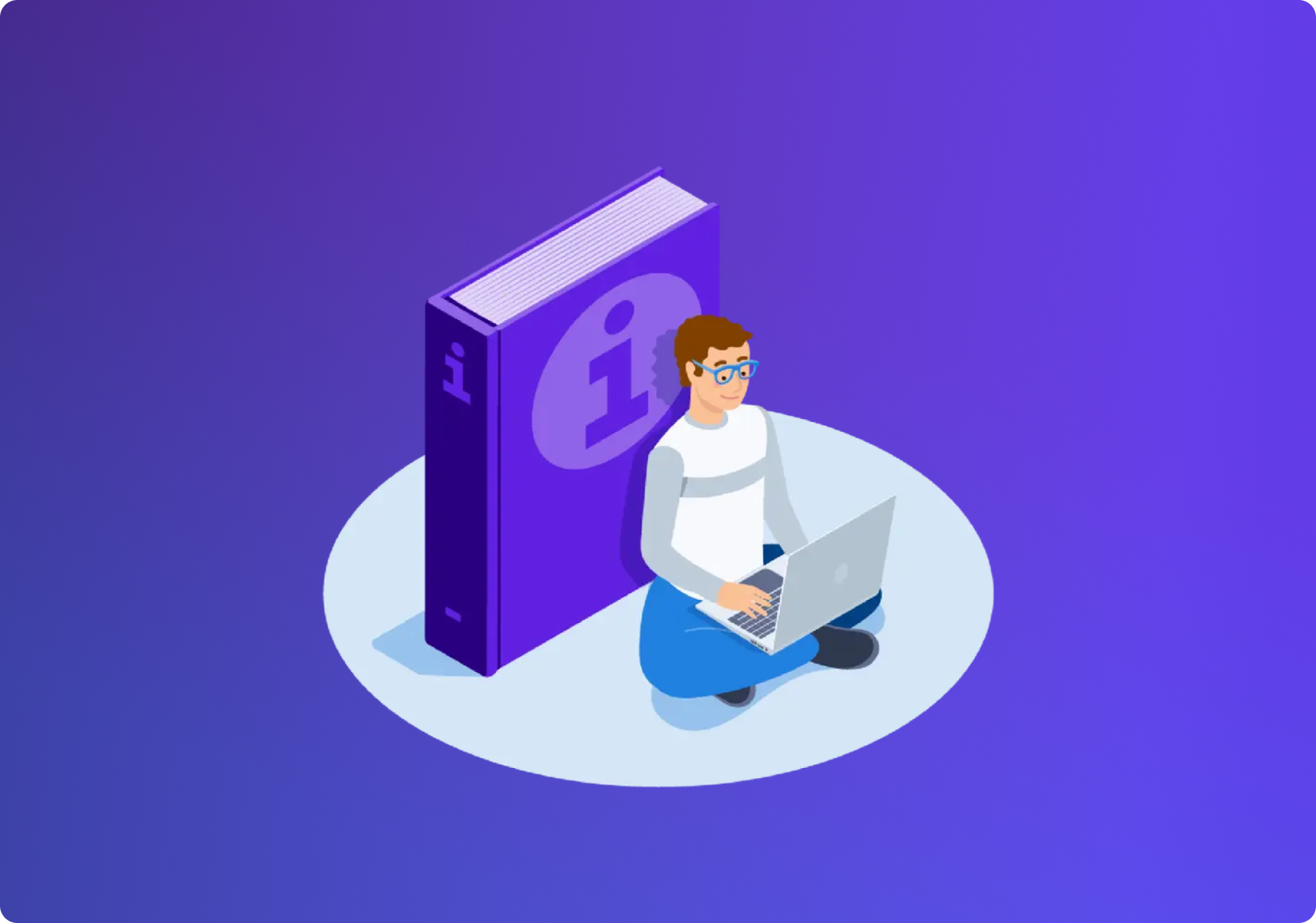 Man on laptop with sensitive data behind
