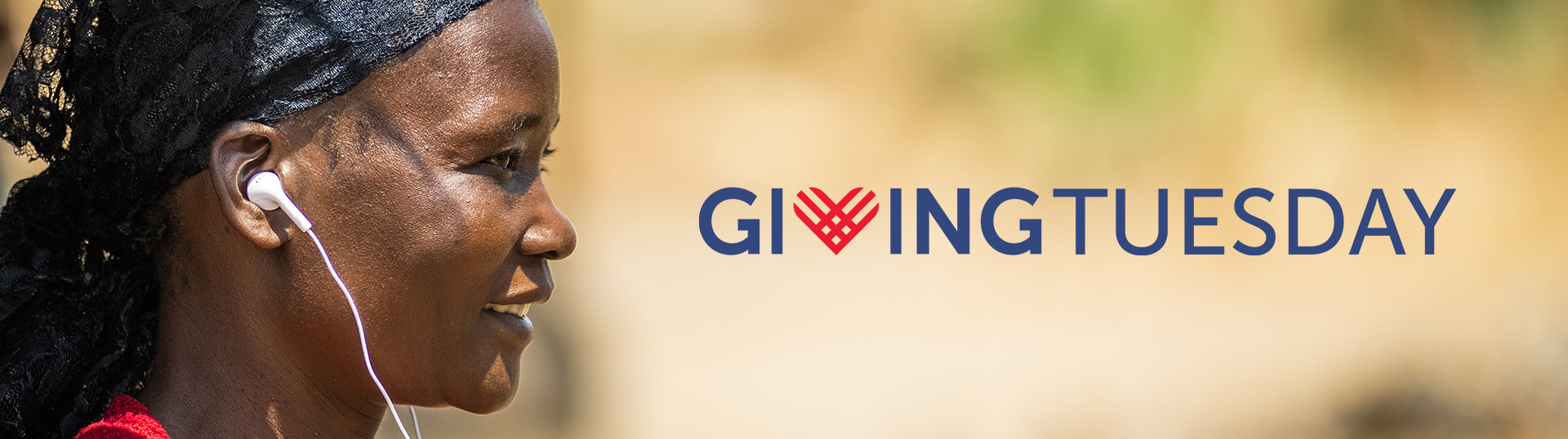 Girl smiling and listening to headphones