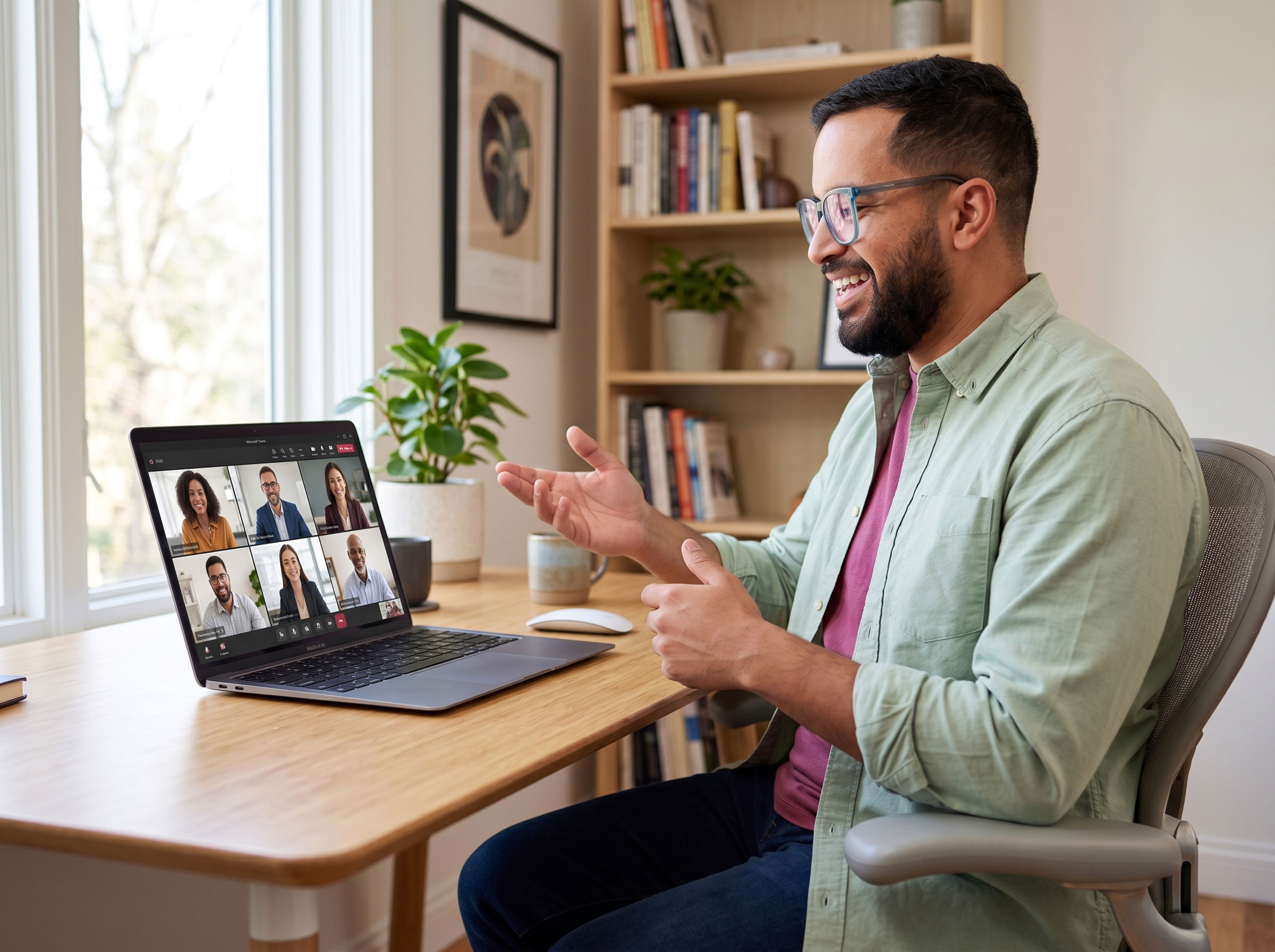 Jordan on a virtual meeting