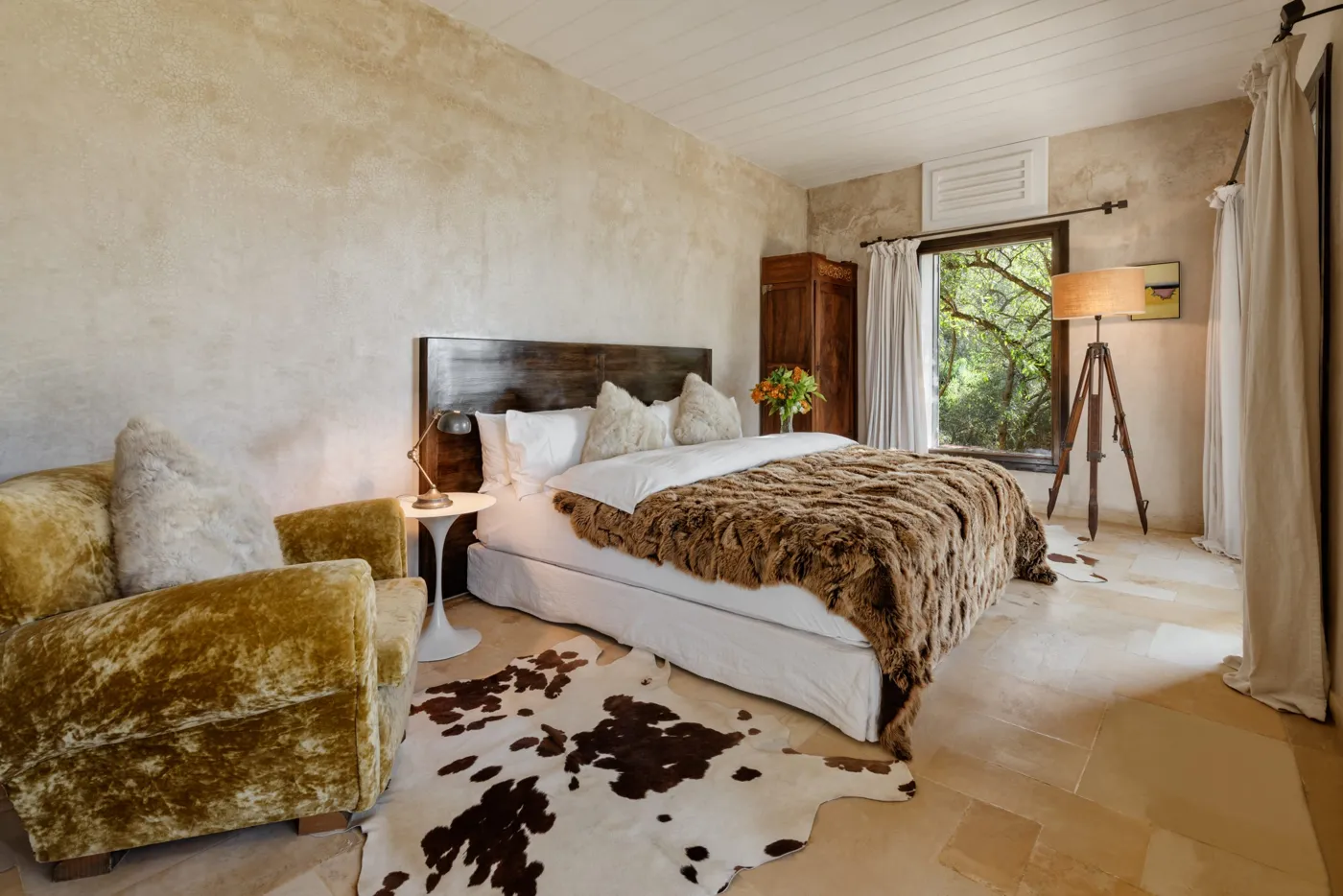 Bedroom of a private villa in Oualidia