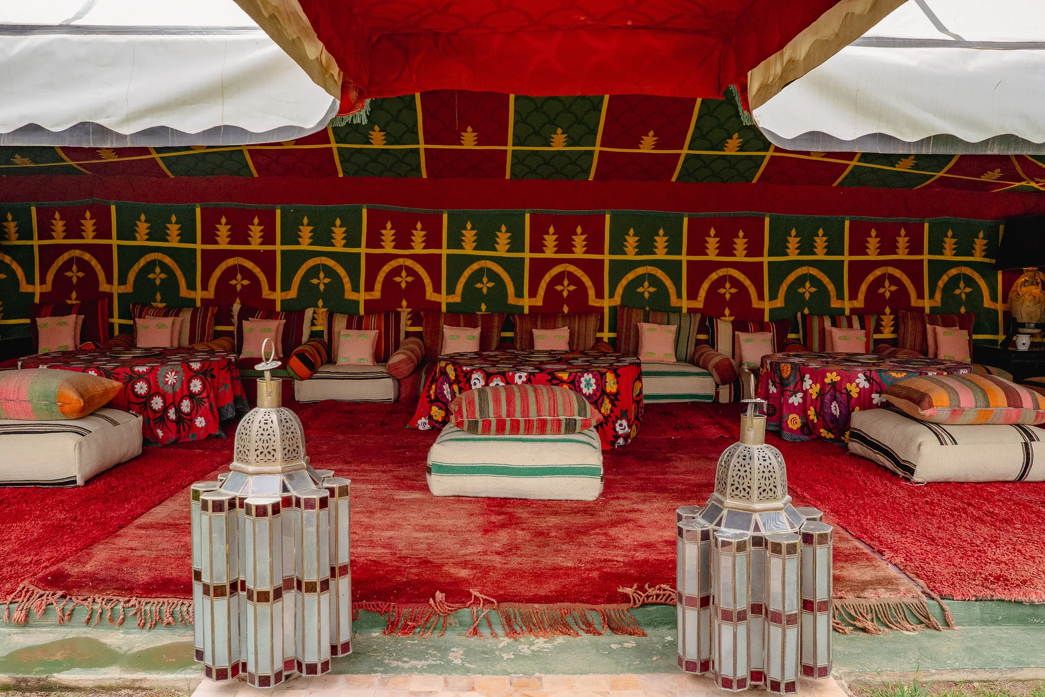 Berber tent lounge at Ezzahra Estate