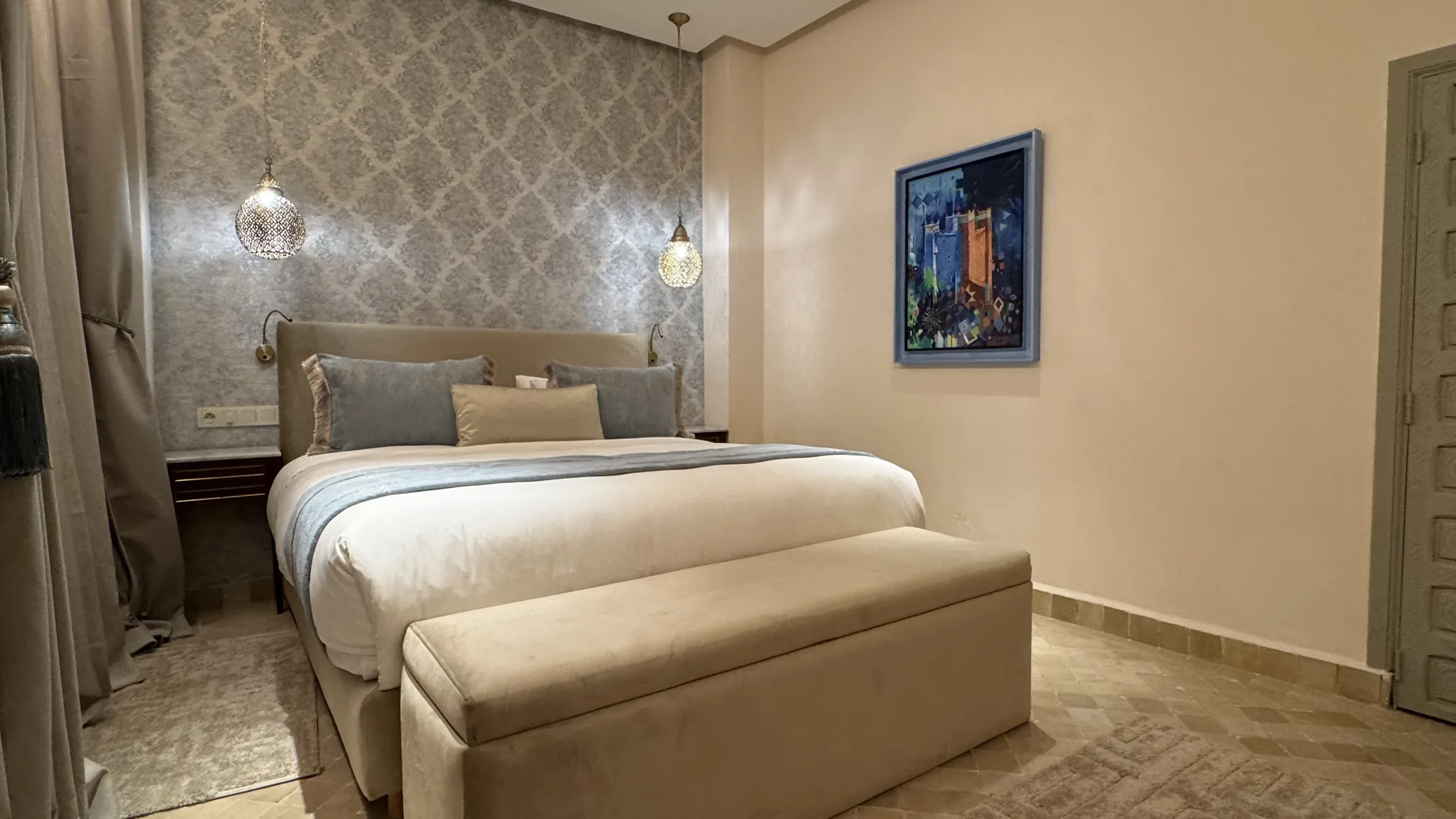 Guest bedroom at Kasbah Moon