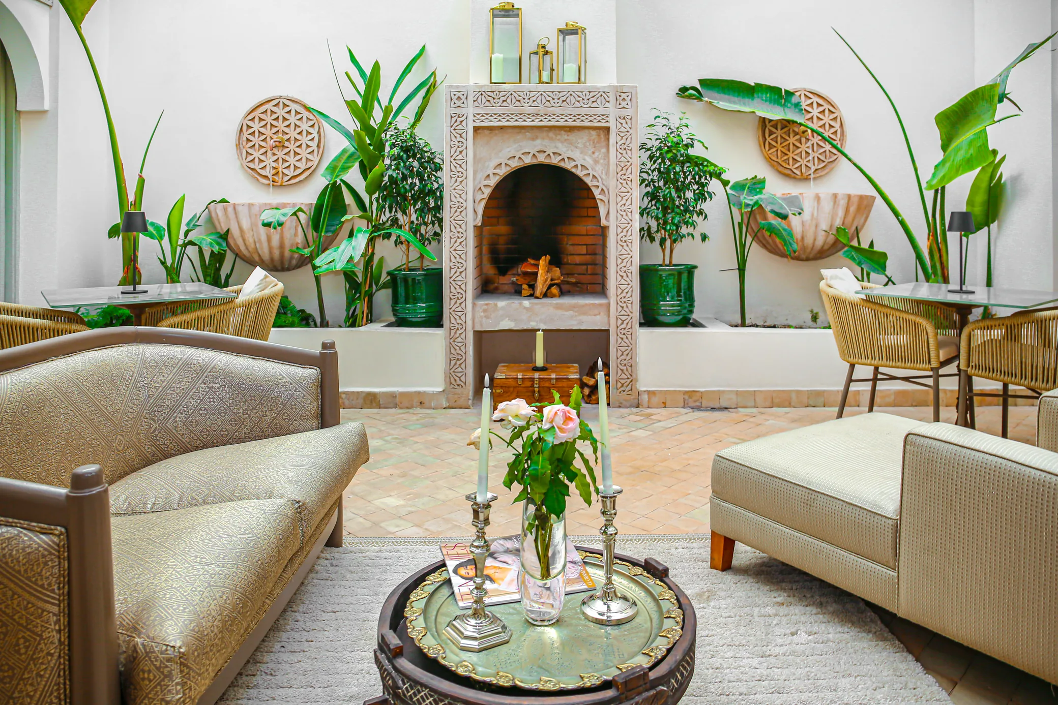 Patio lounge at Kasbah Moon